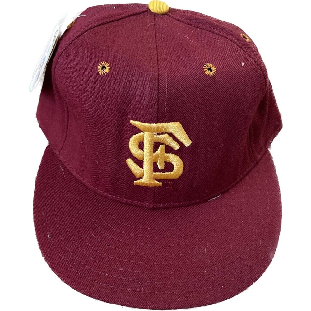 Vintage 90s Florida State Seminoles Maroon USA On Field 7 3/8 Fitted Hat NWT VTG